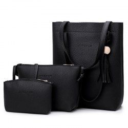 Tassel 3 Pieces Handbag Set -  