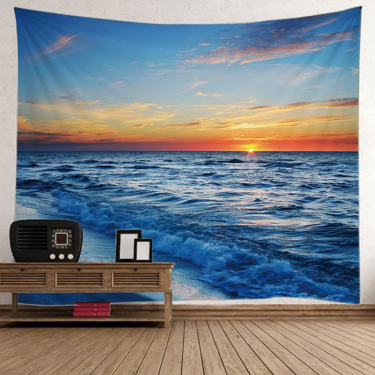 [52 OFF] Seaside Sunset Wall Decorative Tapestry Rosegal