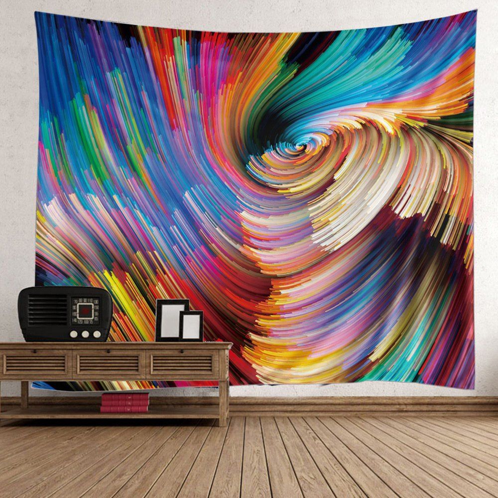 [27 OFF] Colorful Vortex Wall Art Hanging Tapestry Rosegal