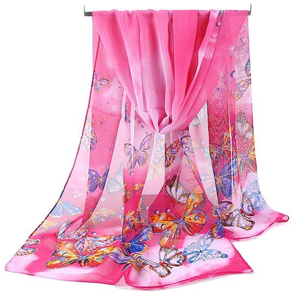 

Lightsome Fancy Butterfly Printing Chiffon Scarf, Tutti frutti