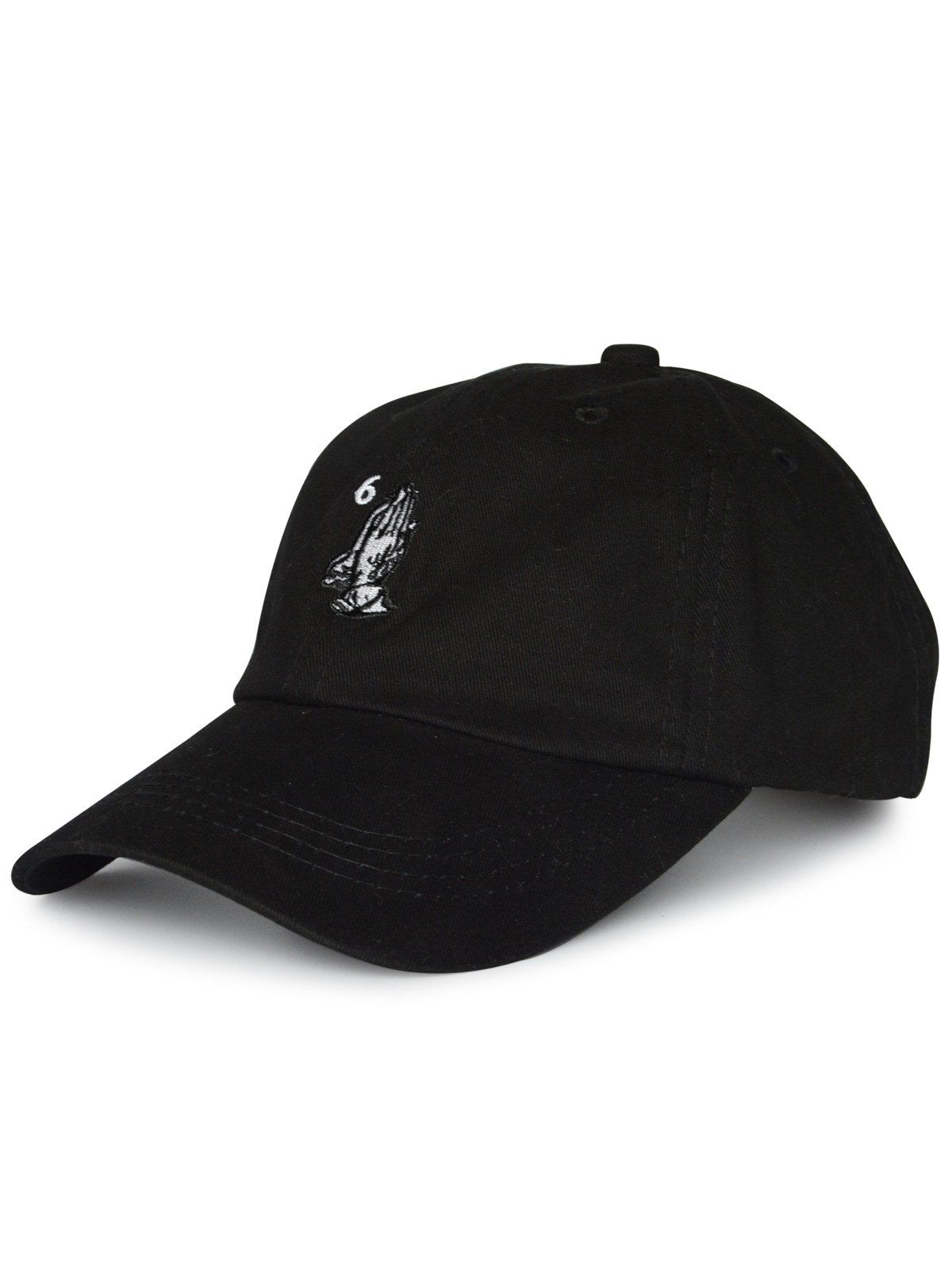 

Sunscreen Palms Number Embroidery Baseball Hat, Black