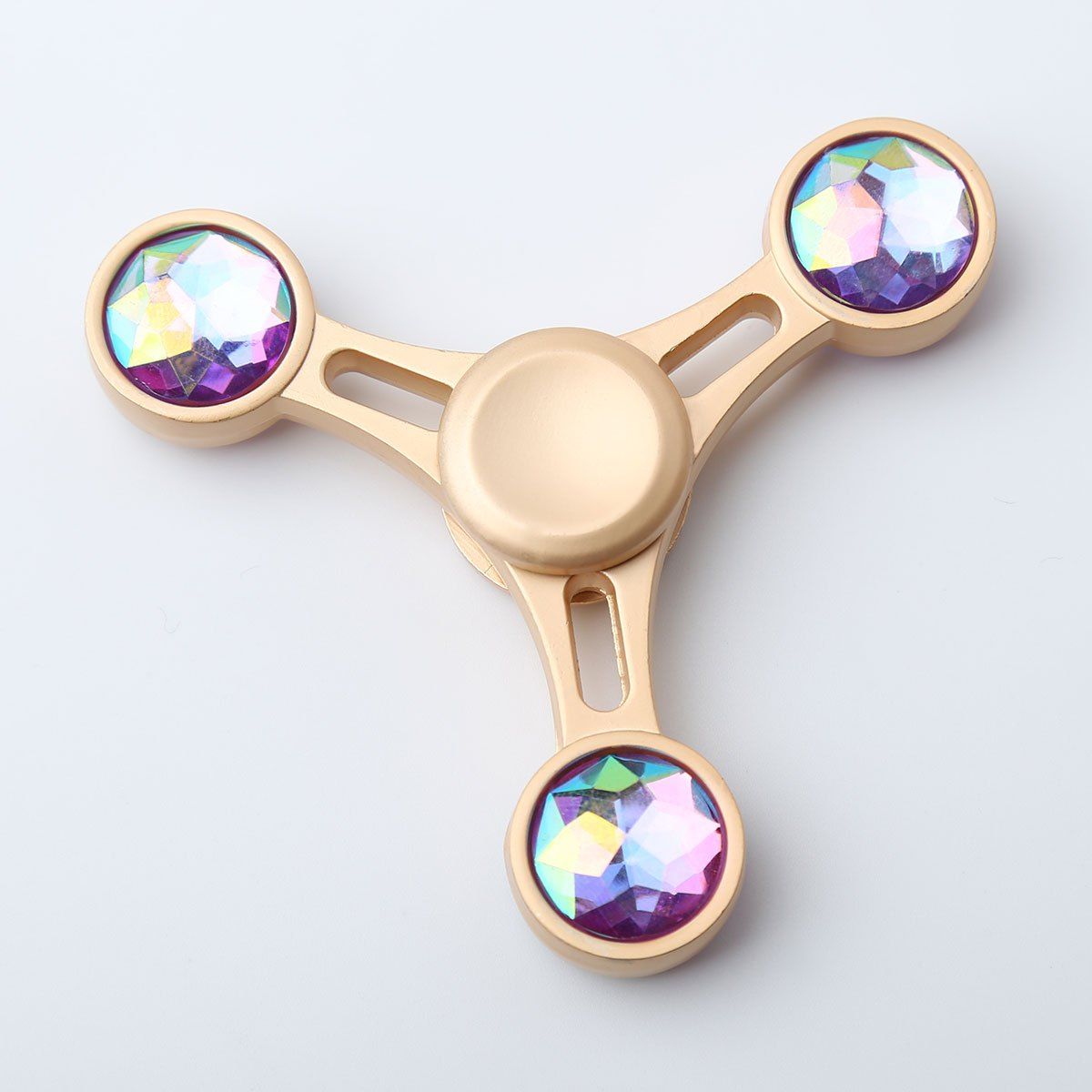 

Triangle Diamond Stress Relief Gyro Finger Spinner, Golden