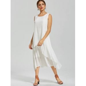White Tea Length Dress
