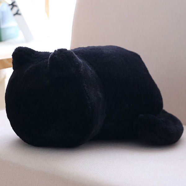 

Stuffed Toys Cat Back Cushion Throw Pillow, Black