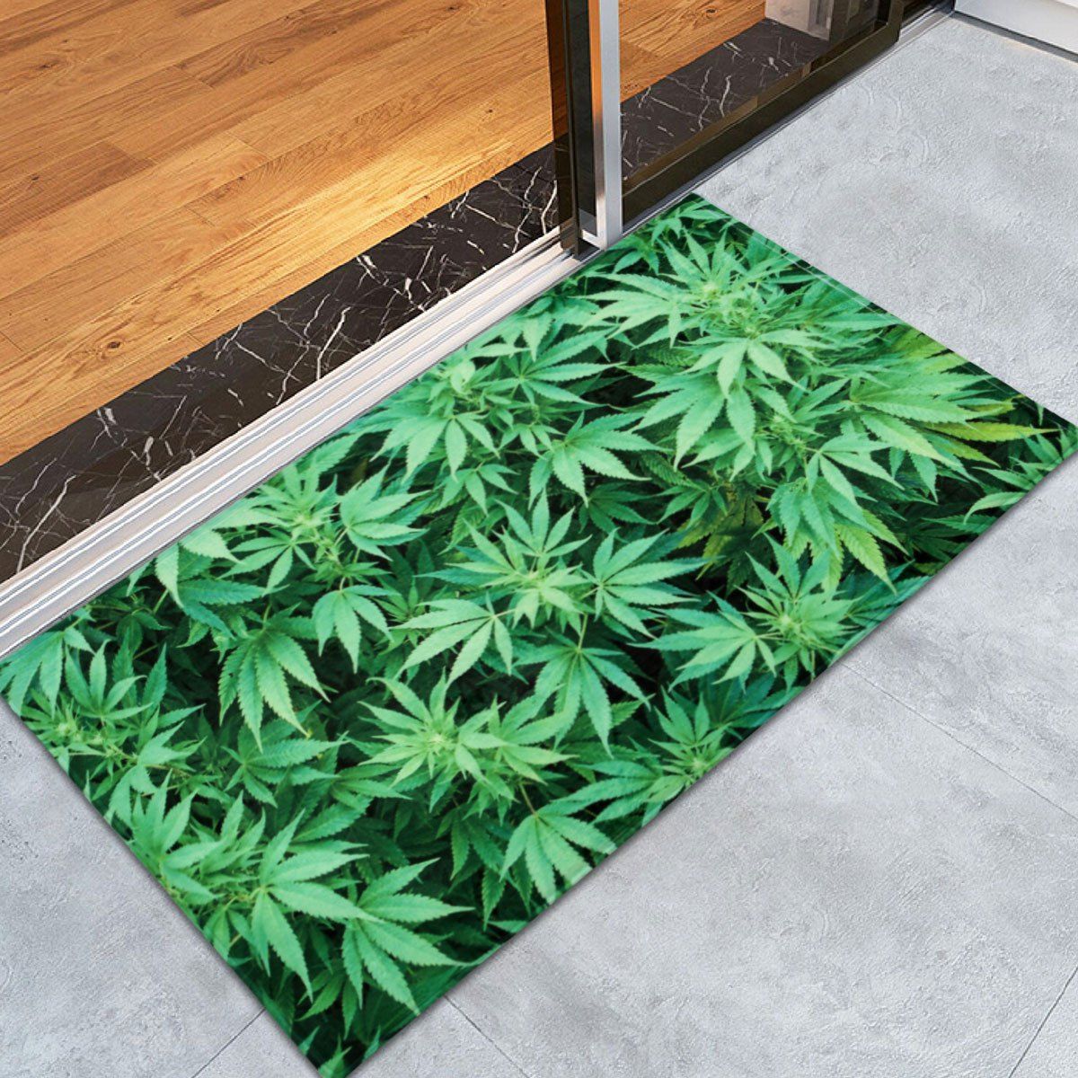 

Greenery Indoor Coral Velvet Large Area Rug, Green