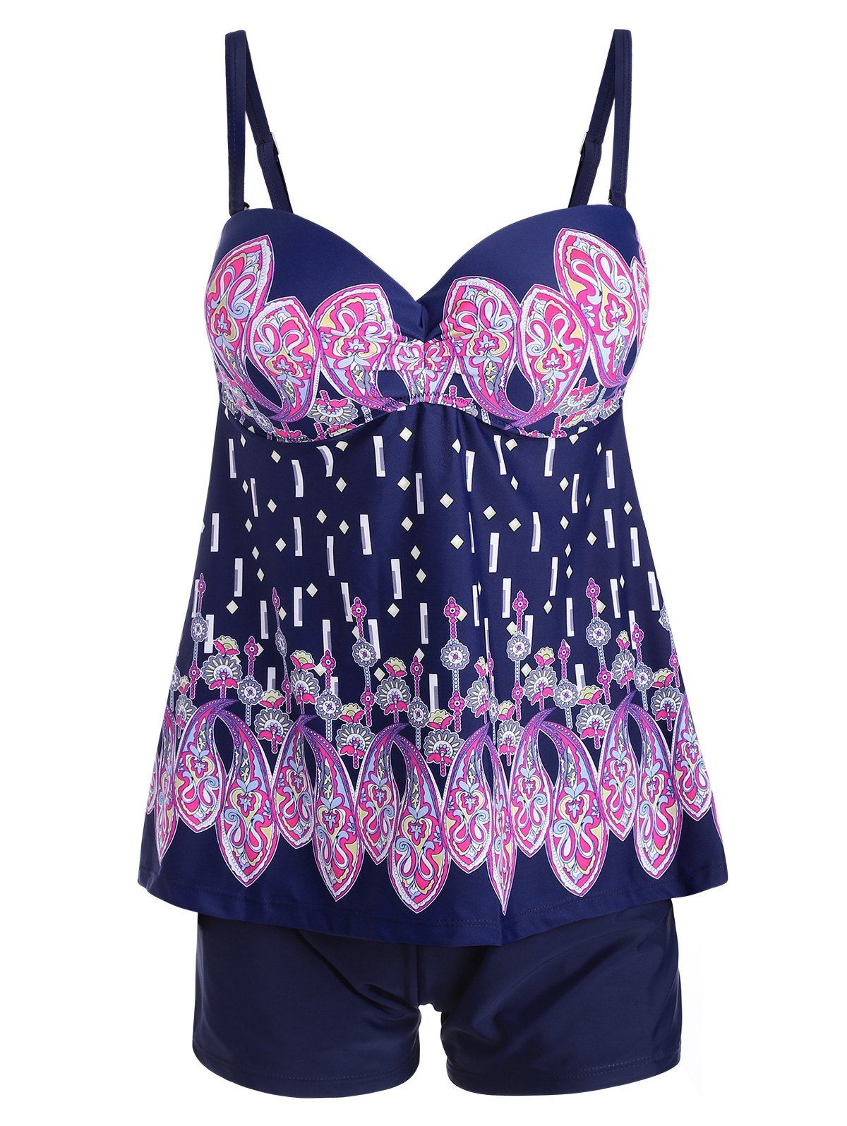 open back tankini with underwire