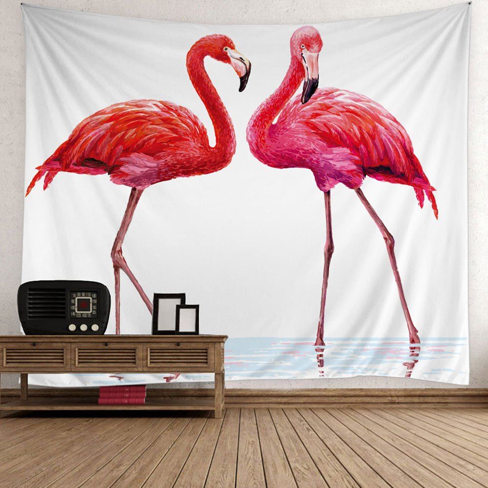 

Home Decor Flamingo Wall Hanging Tapestry, Red