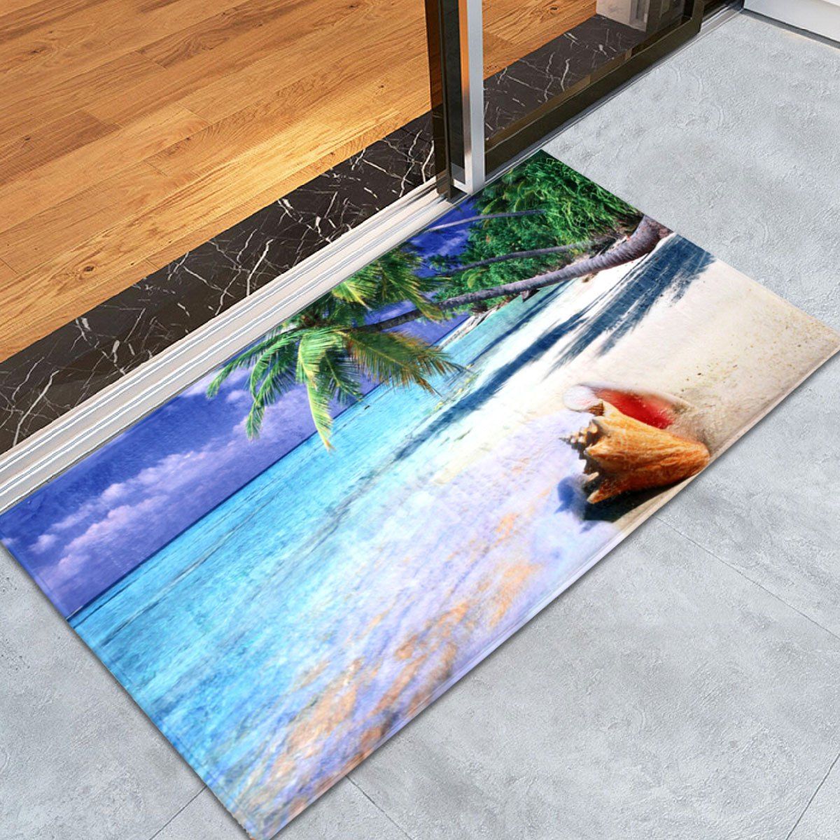 

Water Absorbent Fleece Beach Area Rug, Colormix