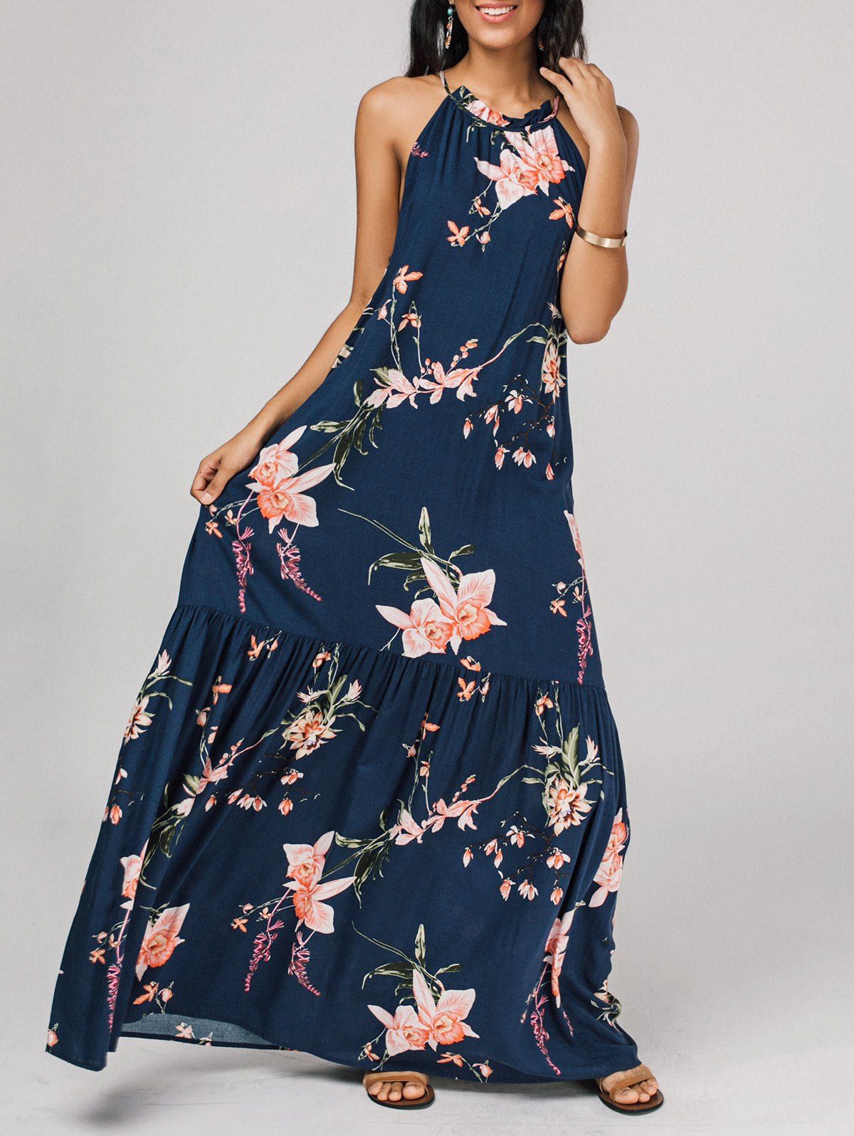 

Floral Ruffled Maxi Dress