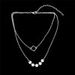 Layered Geometric Disc Sequin Pendant Necklace -  