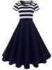 Stripe Midi Dress -  