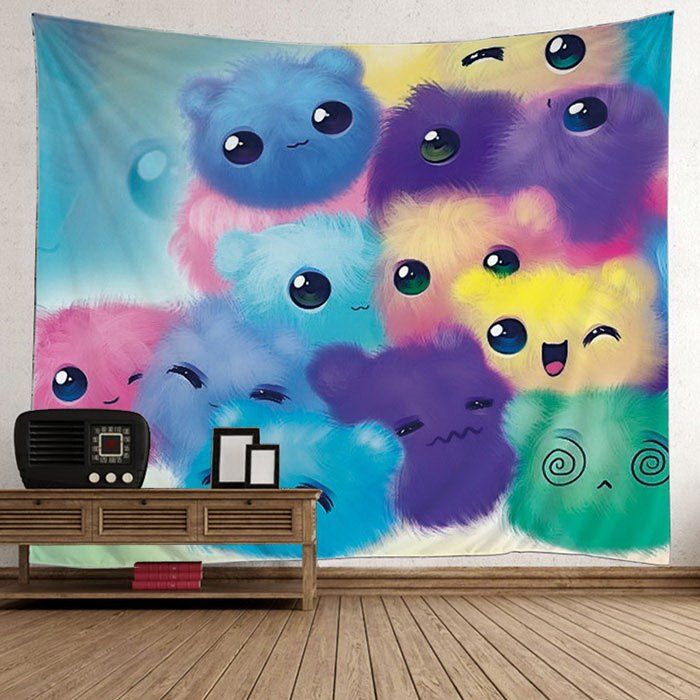 

Home Decor Cartoon Cats Pattern Tapestry, Colorful