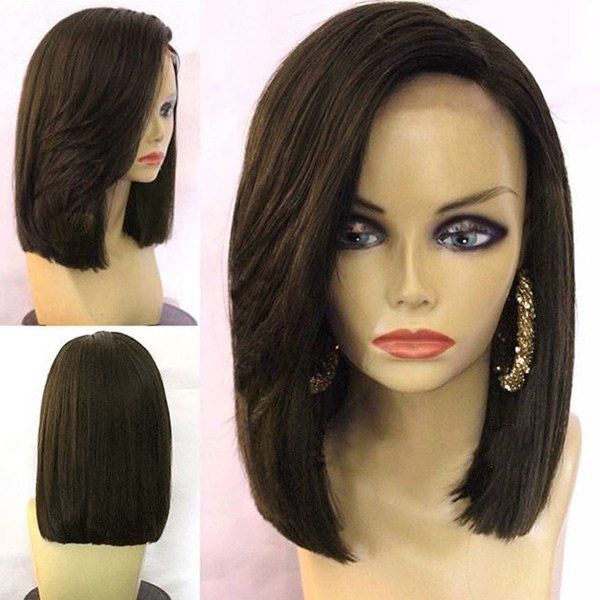 

Medium Straight Bob Side Part Synthetic Wig, Brown