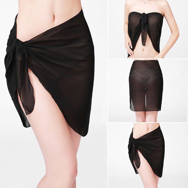 

Beach Bikini Sarong Wrap Cover Up Scarf, Black