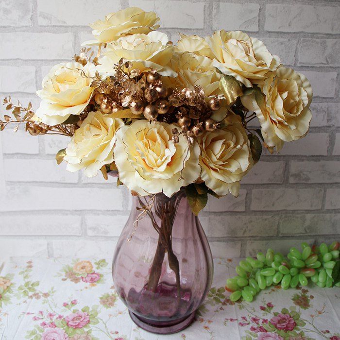 2018 Home Living Room Party Decoration Vintage Artificial Flowers Home Living Room Party Decoration Vintage Artificial Flowers