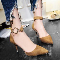 Zipper Two Piece Metal Ring Pumps