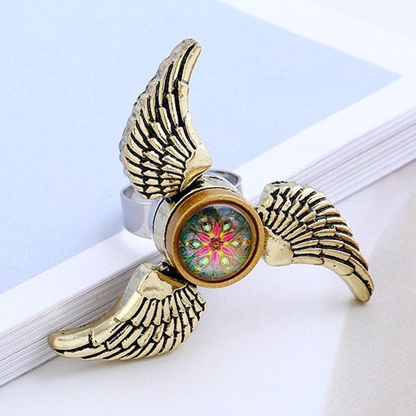

Angel Wings EDC Hand Fidget Spinner Ring, Bronze