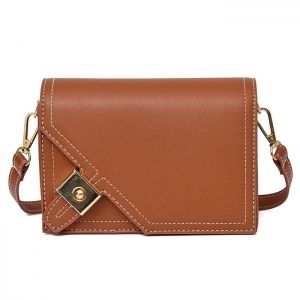Metal Detail Flap Crossbody Bag