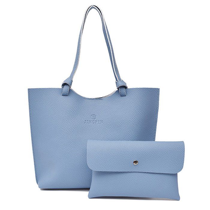 

Faux Leather Shoulder Bag and Crossbody Bag, Azure