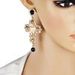 Faux Pearl Cross Filigree Drop Earrings -  