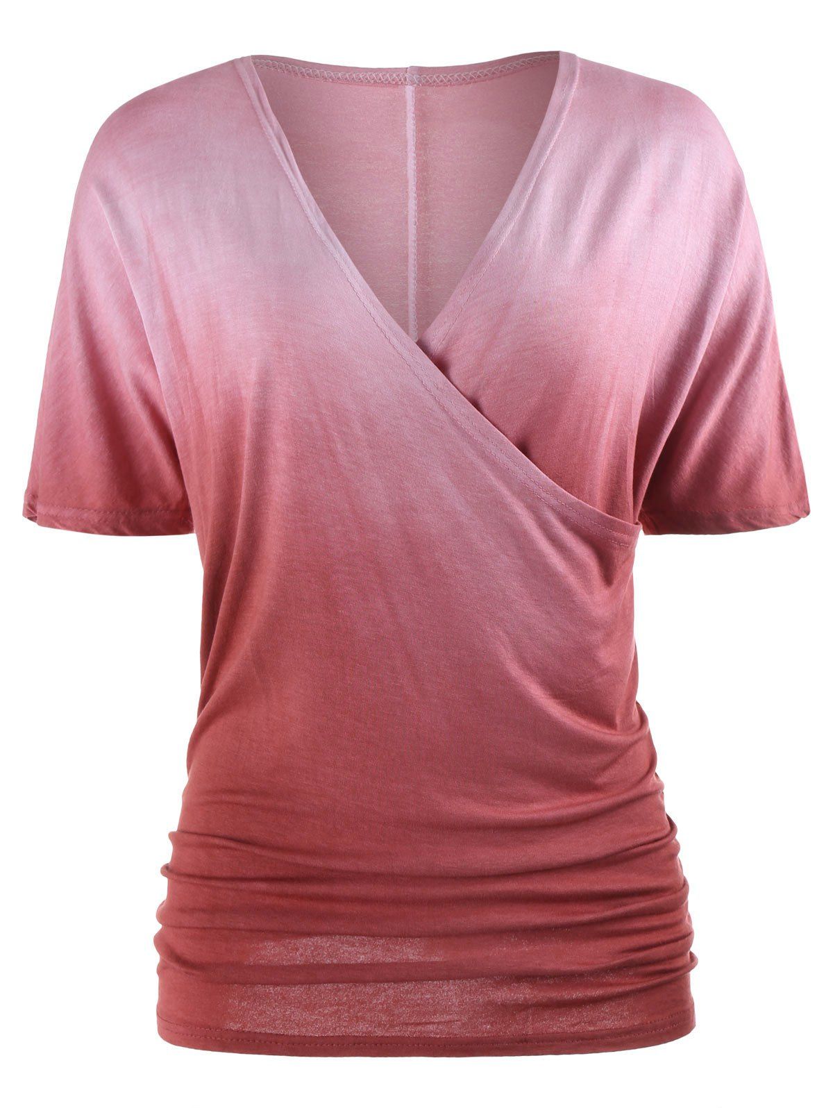 [62% OFF] Scrunch Ombre T-shirt | Rosegal