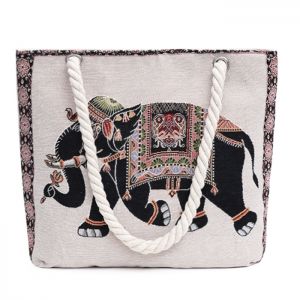 Print Canvas Beach Bag