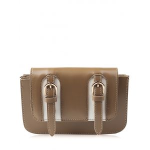 Dual Buckles Mini Cross Body Bag