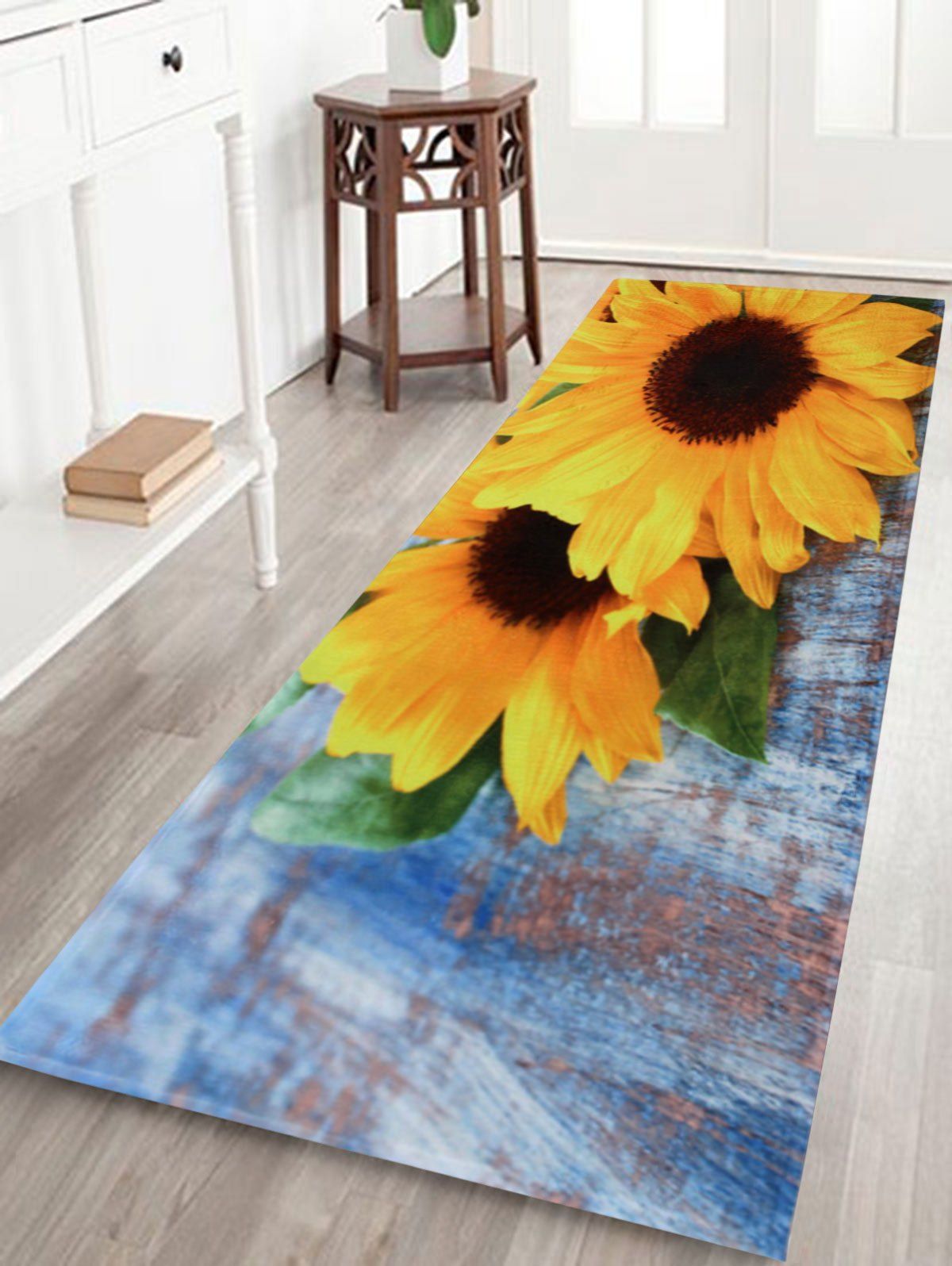 

Coral Velvet Sunflower Non-Slip Area Rug, Colormix