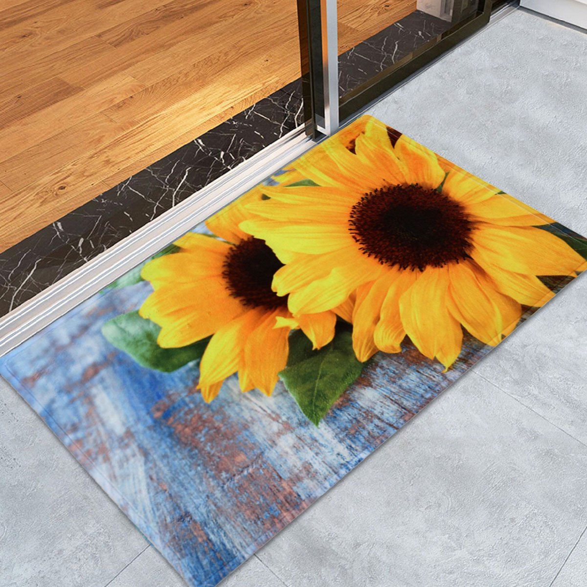 

Coral Velvet Sunflower Non-Slip Area Rug, Colormix