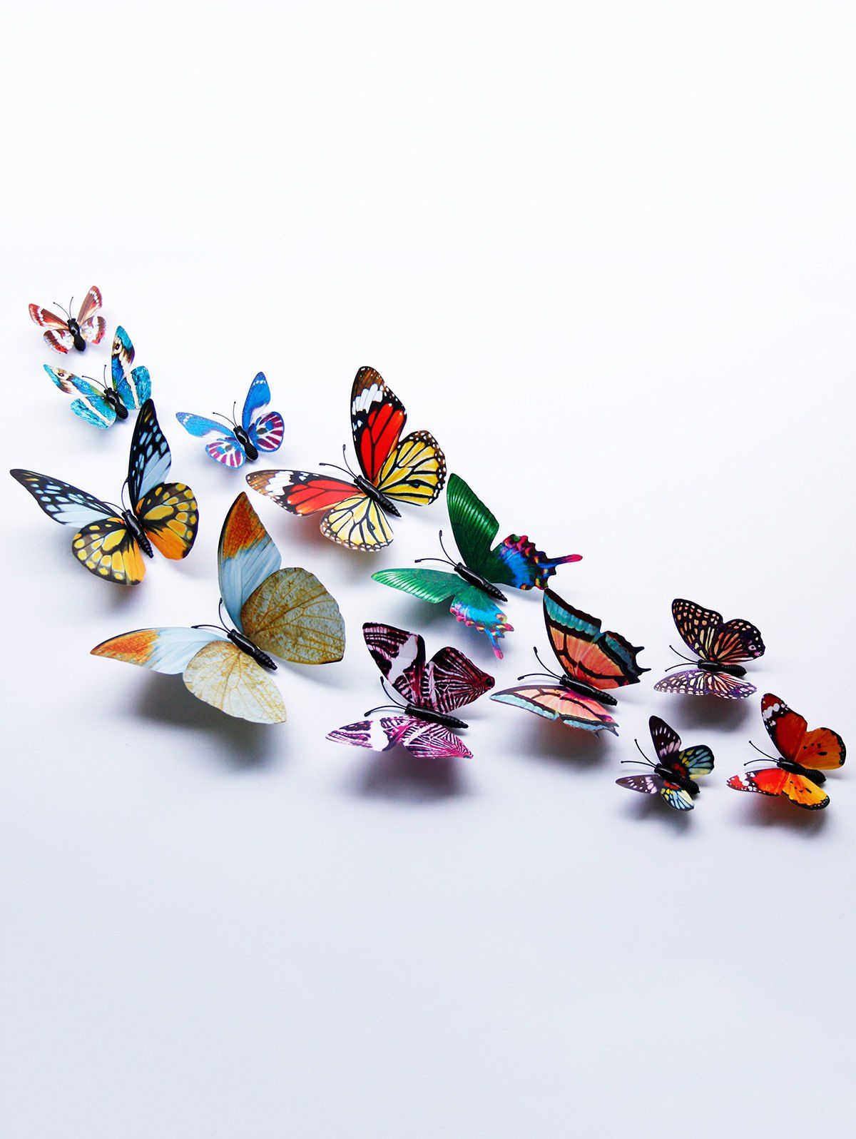 

3D Single Wing Butterfly Luminous Wall Stickers, Colorful