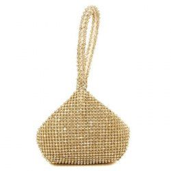 Geometric Shaped Rhinestone Evening Bag