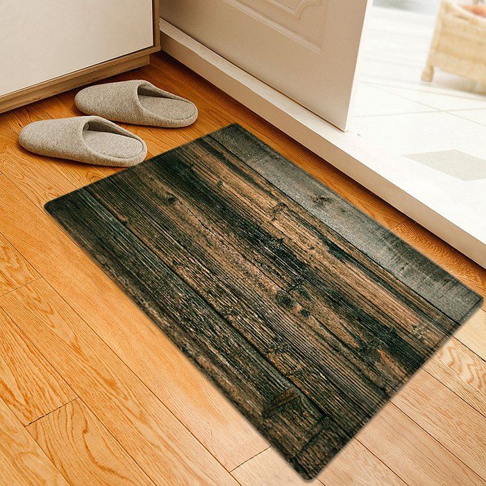 

Wooden Floor Pattern Anti-skid Water Absorption Area Rug, Dun
