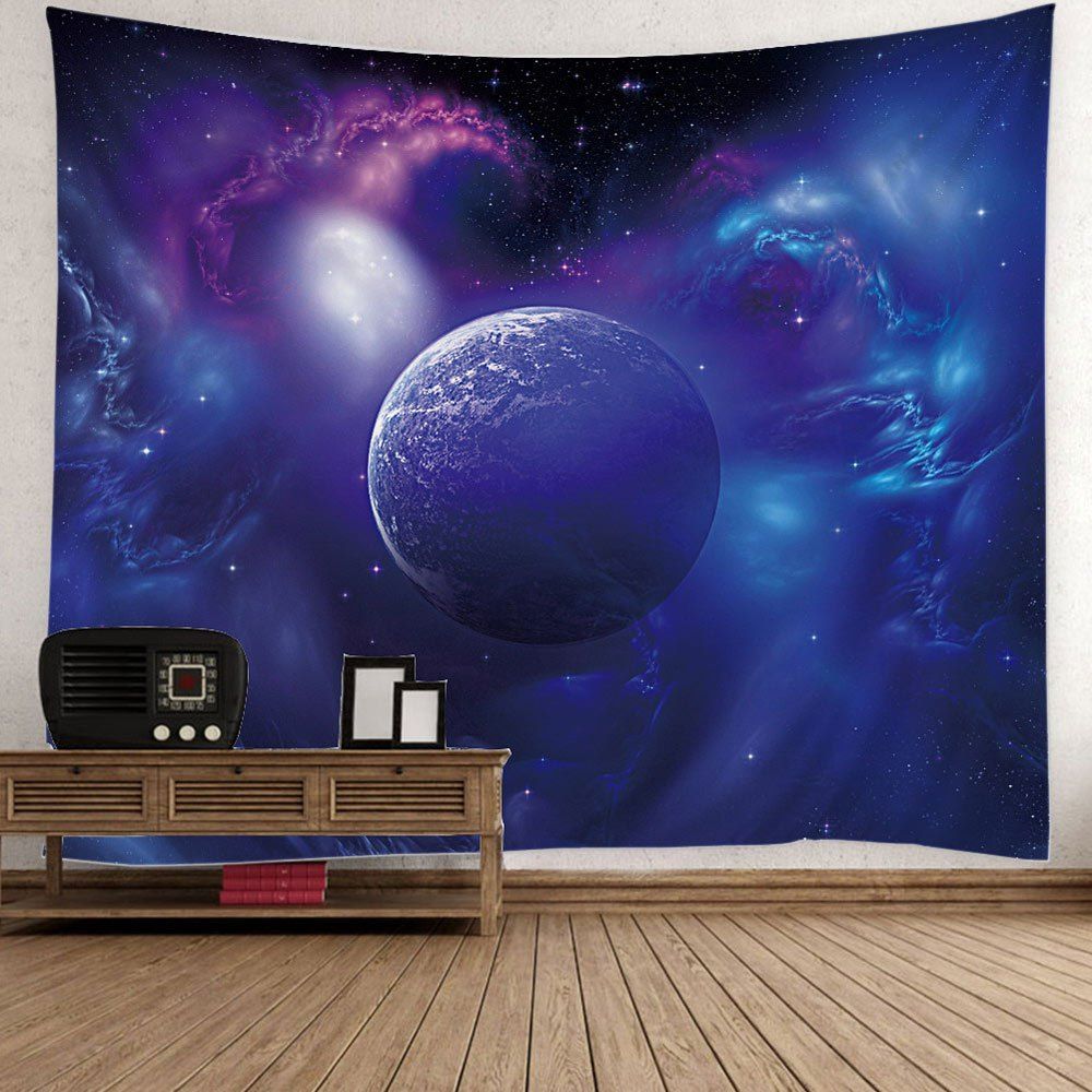 [20% OFF] Wall Hanging Outer Space Star Earth Tapestry | Rosegal