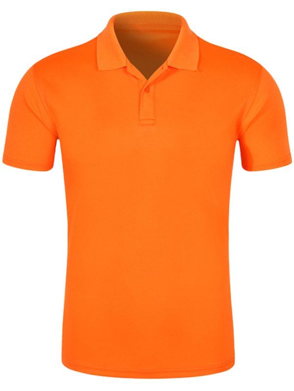 

Half Button Quick Dry Plain Polo Shirt, Orange