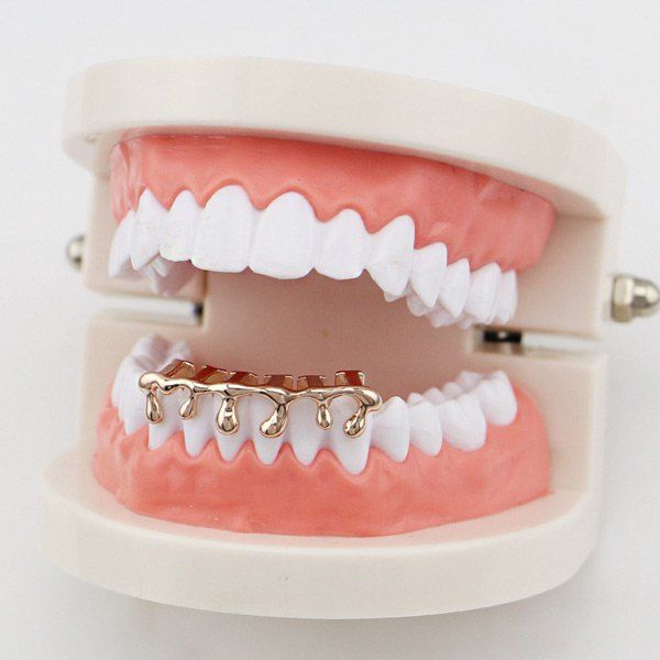 

Lava Hip Hop Bottom Teeth Grillz, Rose gold
