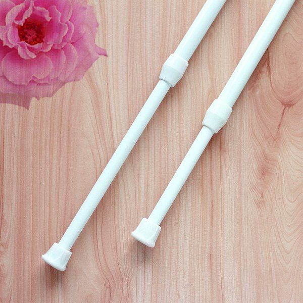 

Size Adjustable Extendable Door Curtain Pole Rod, White