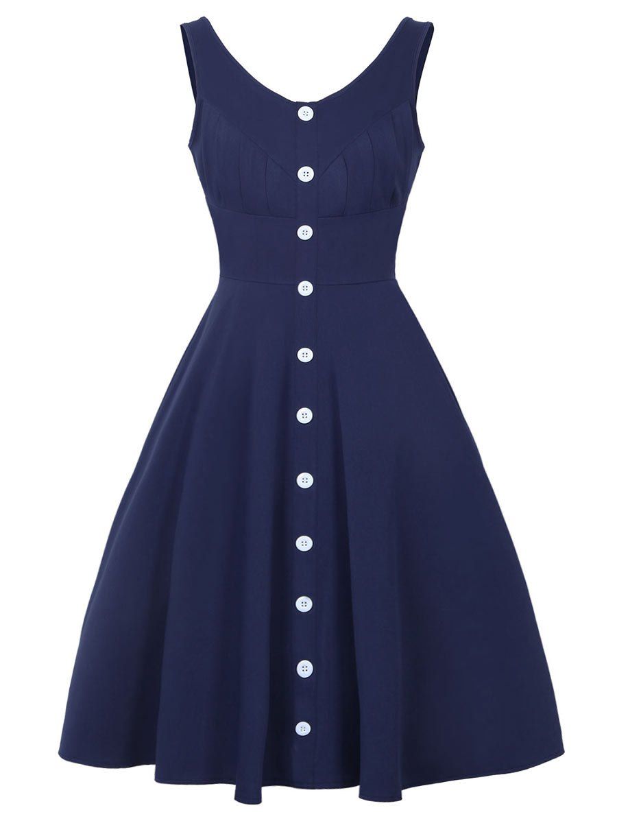 Shops Button Up Fit and Flare Dress  