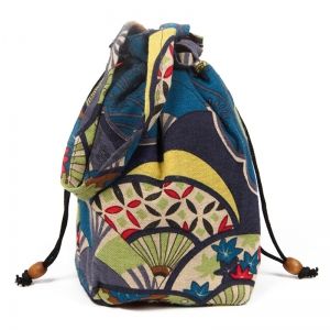 Drawstring Tribal Print Crossbody Bag