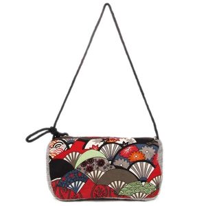 Tribal Print Linen Crossbody Bag