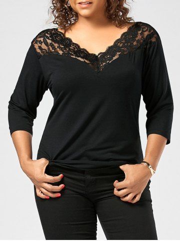Haut dentelle grande taille clearance