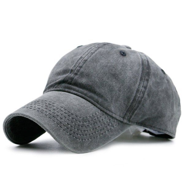 

Nostalgic Baseball Lines Embroidery Cap, Deep gray