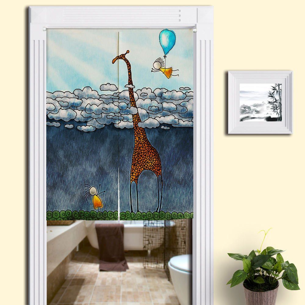 Bleu W33.5pouces*l47pouces Rideau De Porte Décoratif En Forme De ... Bleu W33.5pouces*l47pouces Rideau De Porte Décoratif En Forme De ...