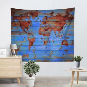 World Map Tapestry Wall Hanging lake blue w59 inch * l79 inch wall hanging world map printed World Map Tapestry Wall Hanging lake blue w59 inch * l79 inch wall hanging world map printed