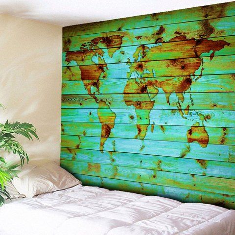 World Map Wall Hanging green w51 inch * l59 inch wall hanging world map printed tapestry World Map Wall Hanging green w51 inch * l59 inch wall hanging world map printed tapestry