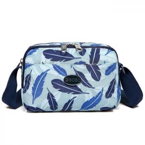 Printed Multi Zips Crossbody Bag