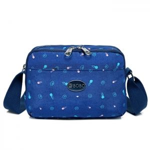 Printed Multi Zips Crossbody Bag