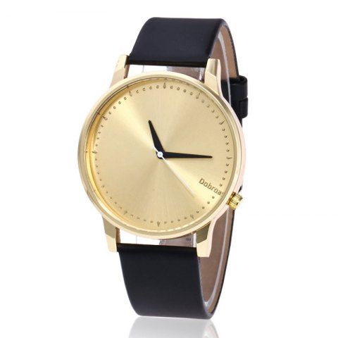 Firstgrabber Minimalist Faux Leather Strap Quartz Watch