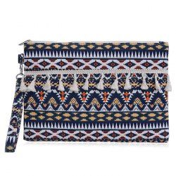 Tribal Canvas Clutch Bag