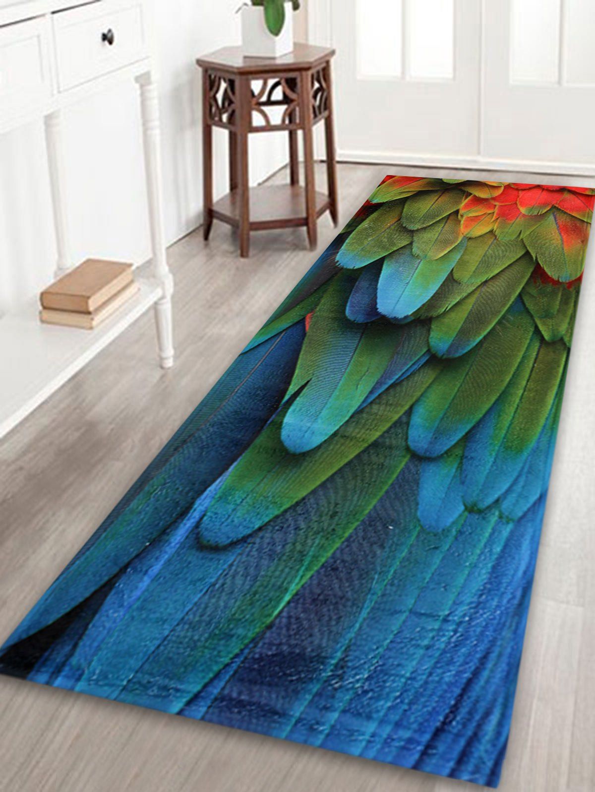 

Feather Pattern Extra Large Home Floor Rug, Colormix