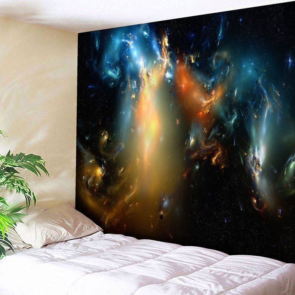 

Wall Hanging Microfiber Magic Aurora Tapestry, Starry sky pattern